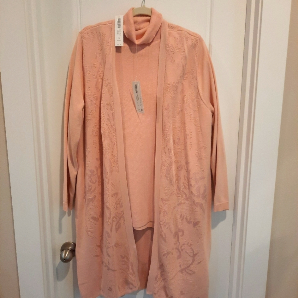 Cardigan and matching turtleneck